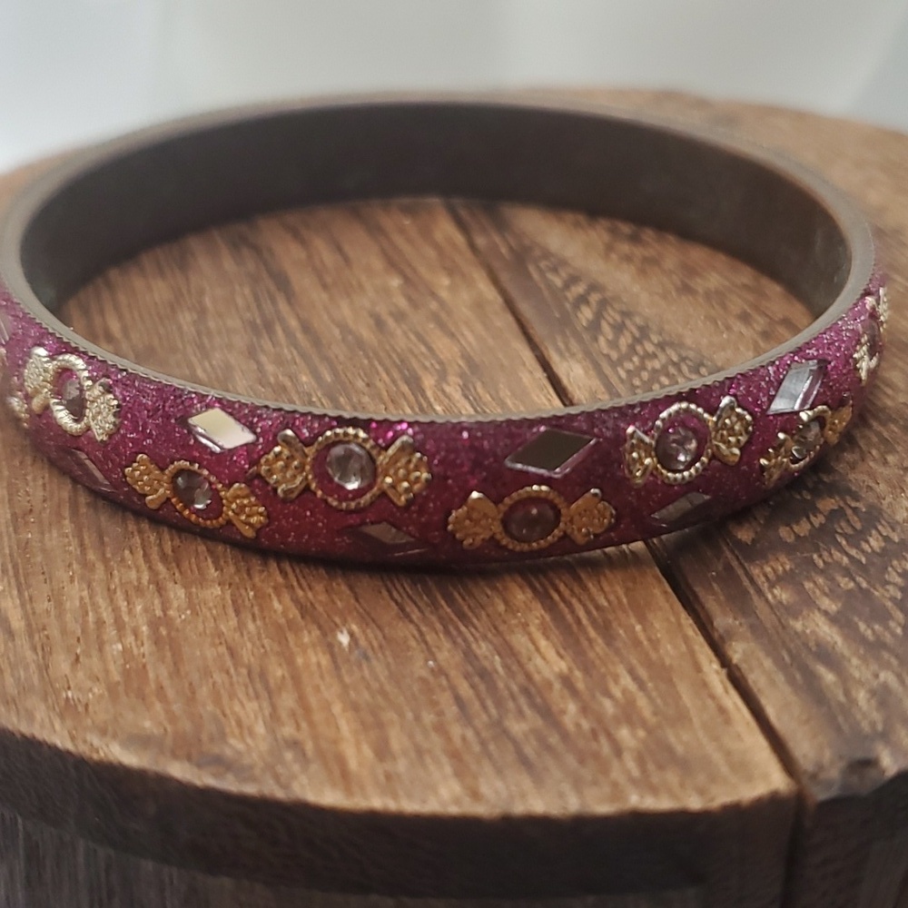 B2325 Indian bride sequin mirrored bridal bracelet